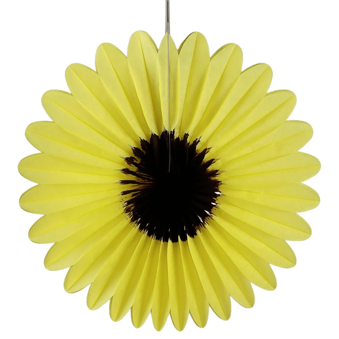 DecoWoerner Decoración De Verano>Flor De Girasol De Papel De Nido De Abeja, Ignífugo 40 Cm