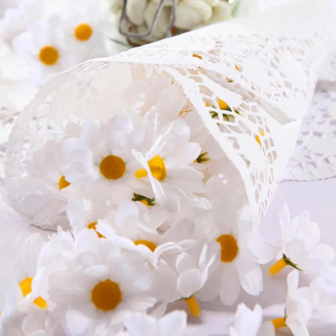 DecoWoerner Decoración Dispersa|Decoración De Primavera>Flores De Margaritas Decorativas, 72 Piezas