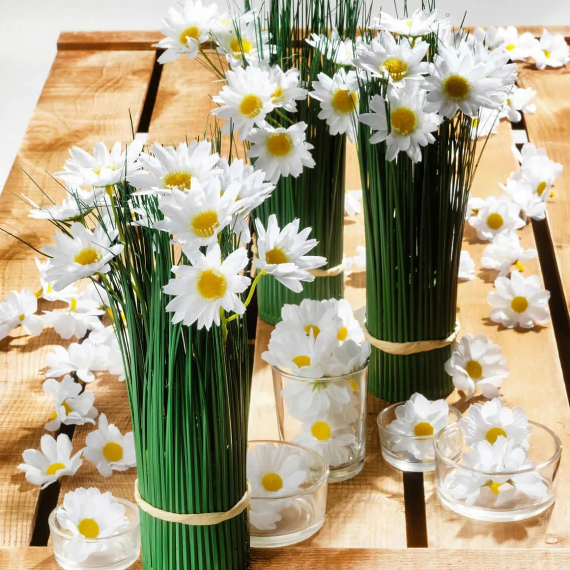 DecoWoerner Decoración Dispersa|Decoración De Primavera>Flores De Margaritas Decorativas, 72 Piezas