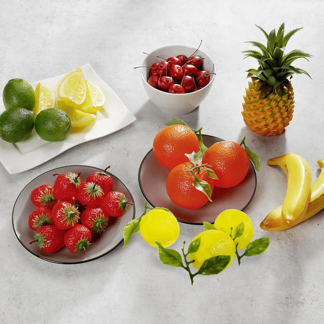 DecoWoerner Frutas>Fresas Alimentos De Imitación 12 Piezas