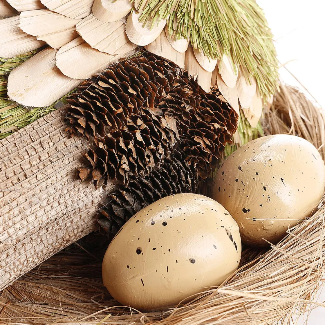 DecoWoerner Decoración De Animales|Decoración De Pascua>Gallina Deco Sobre Nido 23 Cm Ø, 16 Cm De Altura