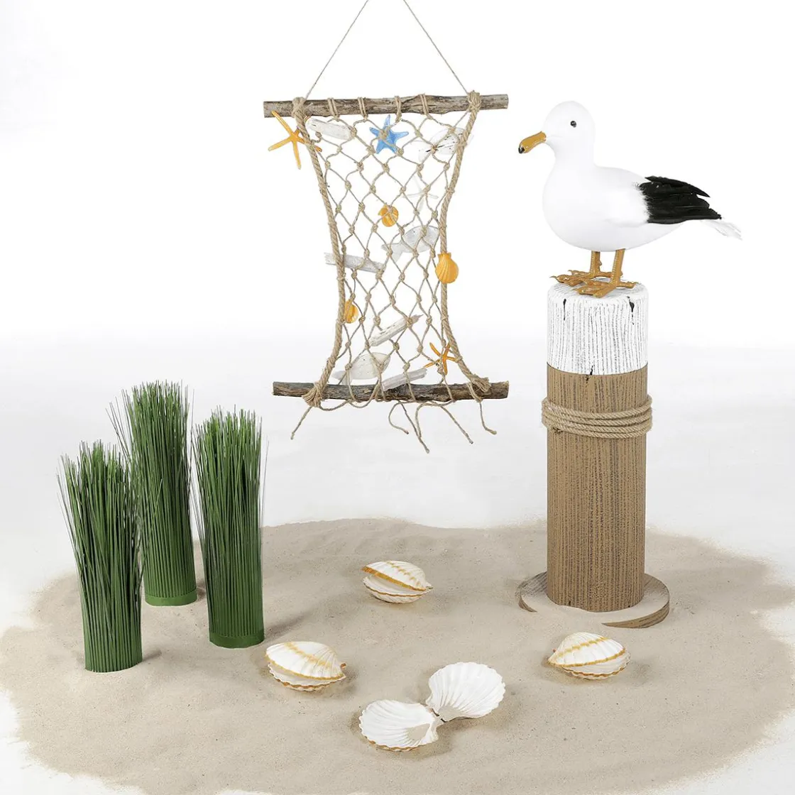DecoWoerner Decoración De Animales|Decoración De Verano>Gaviota Decorativa De Pie, Altura: 28 Cm