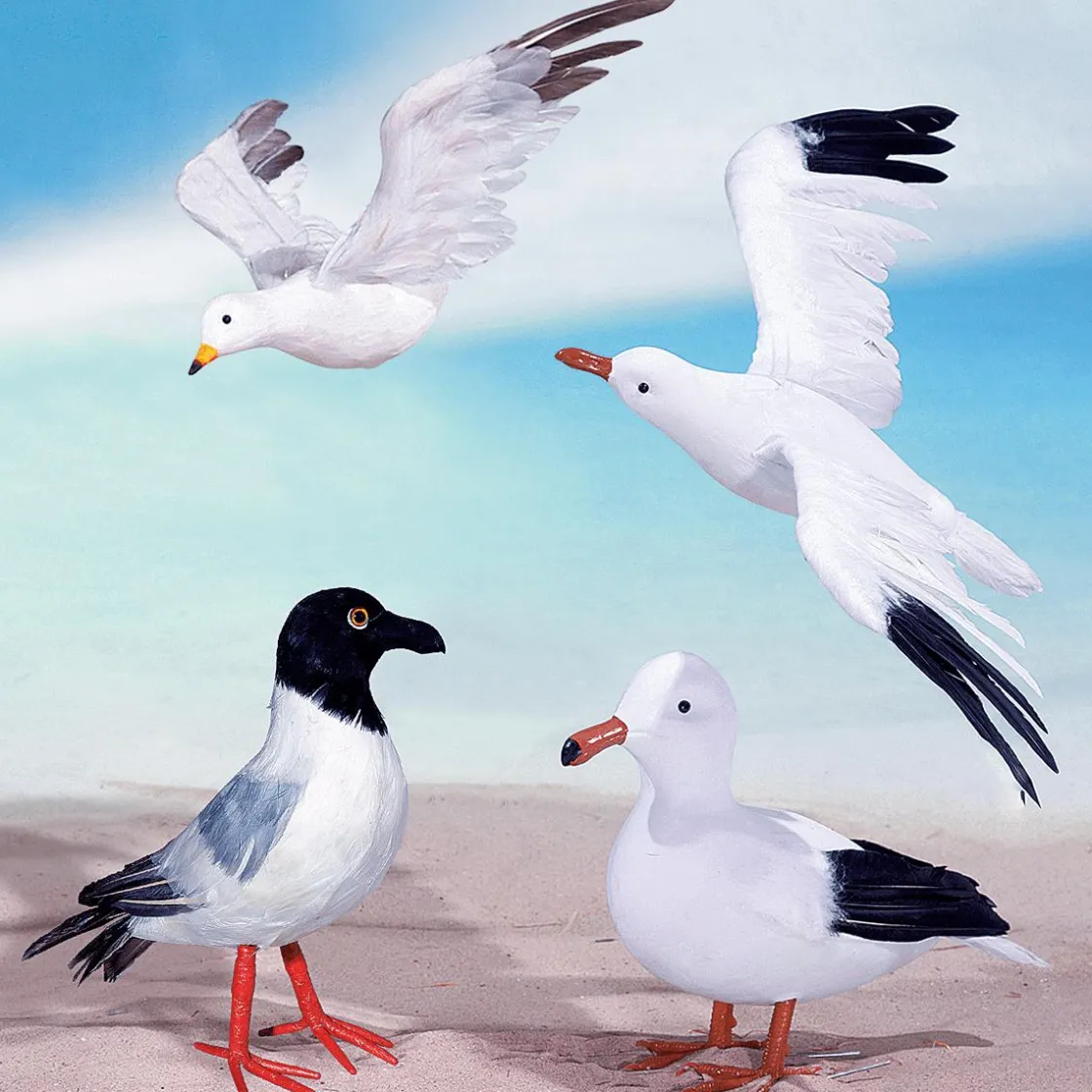 DecoWoerner Decoración De Animales|Decoración De Verano>Gaviota Decorativa De Pie, Altura: 28 Cm