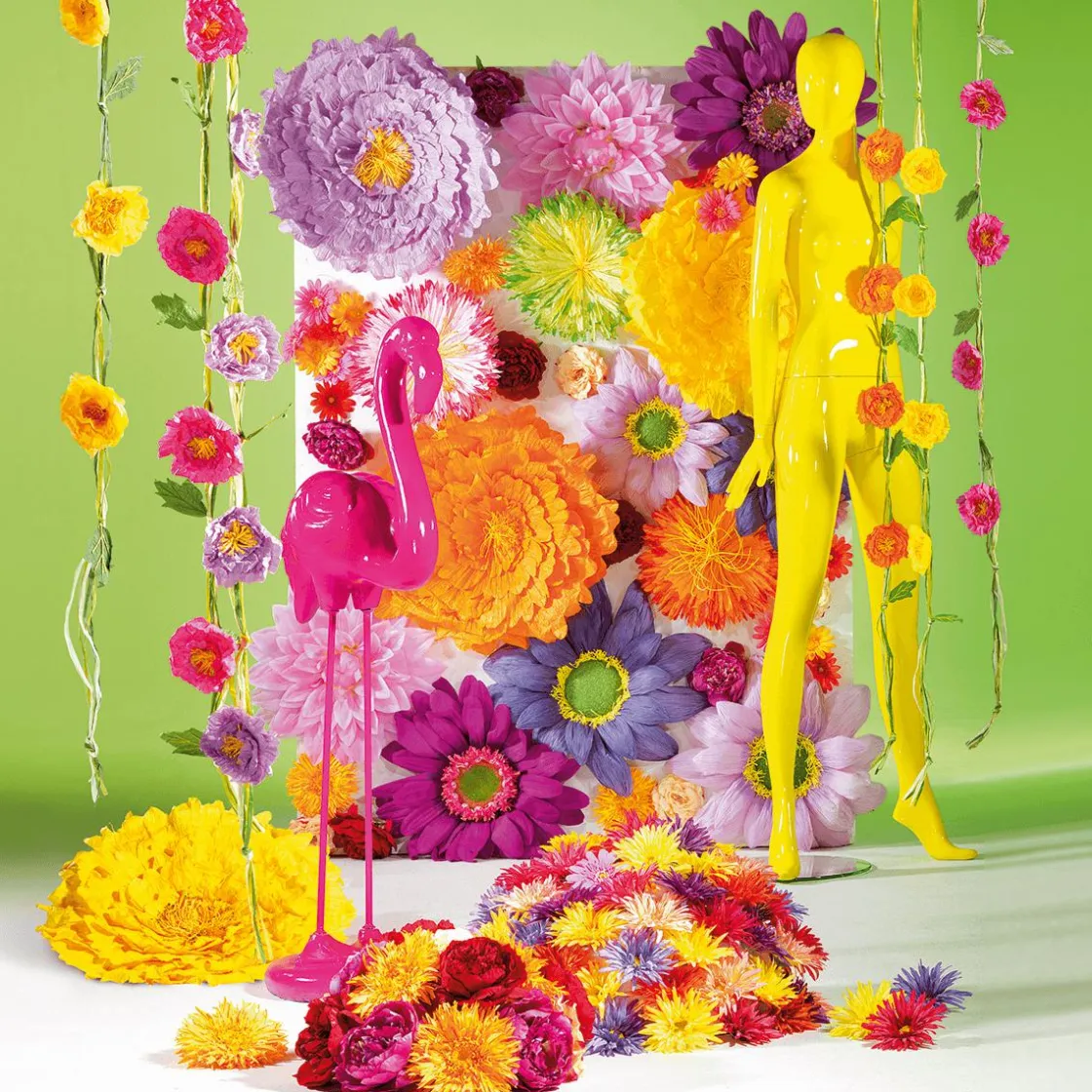 DecoWoerner Decoración De Primavera|Cabezas De Flores Artificiales>Gerbera Gigante, 45 Cm Ø,