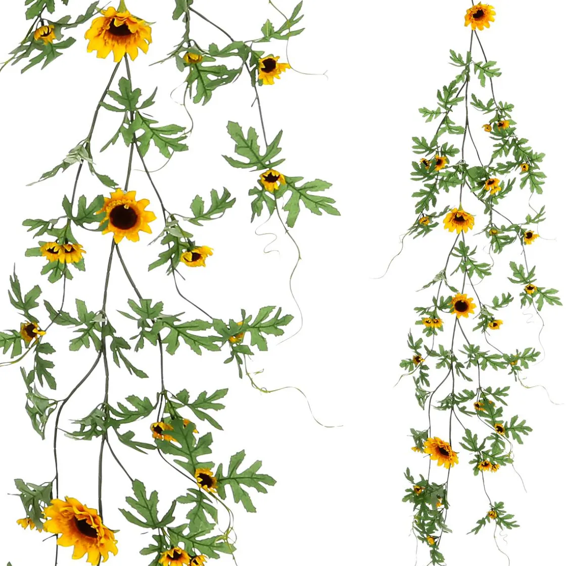 DecoWoerner Decoración De Otoño|Guirnaldas Y Vides>Girasol Artificial Enredadera 125 Cm