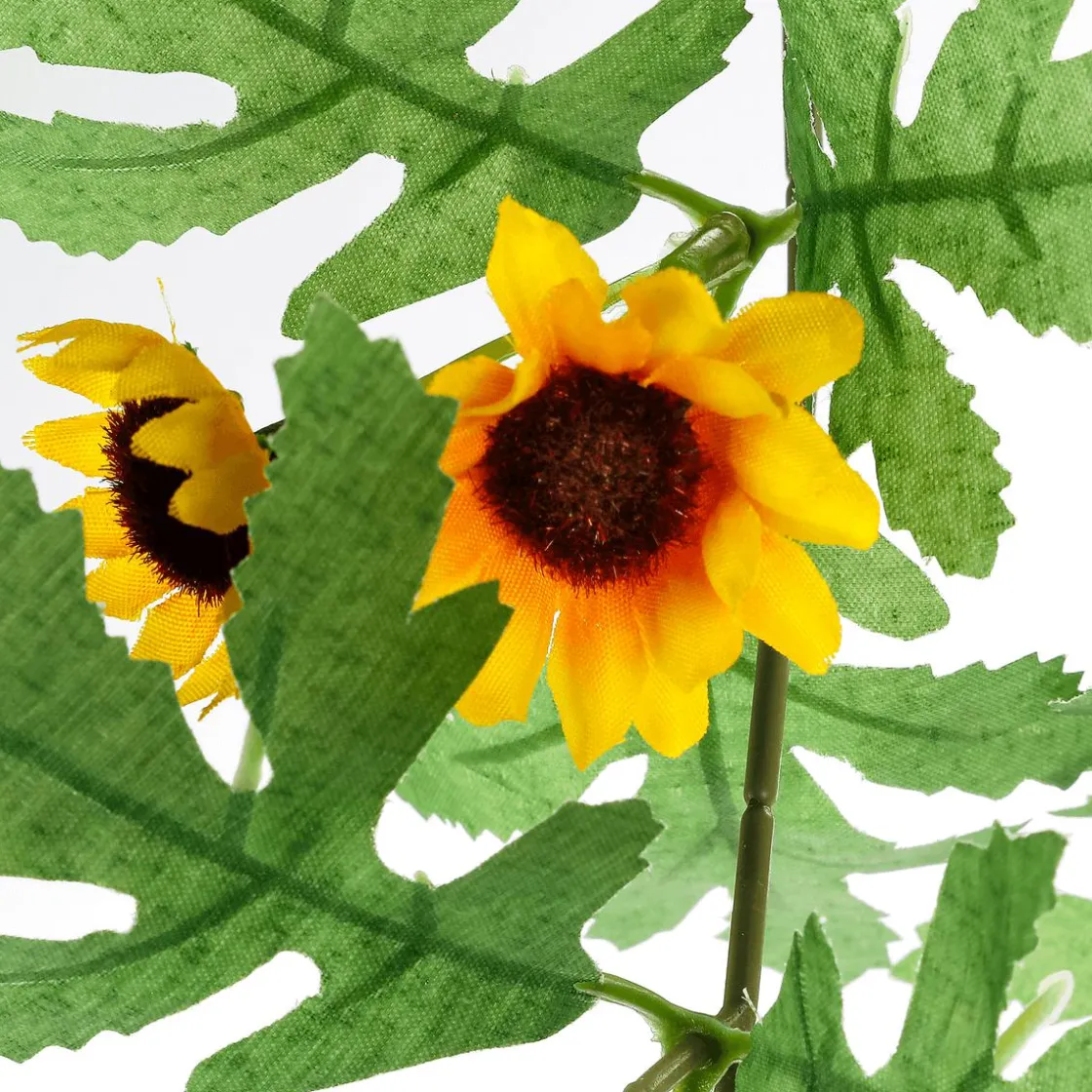 DecoWoerner Decoración De Otoño|Guirnaldas Y Vides>Girasol Artificial Enredadera 125 Cm