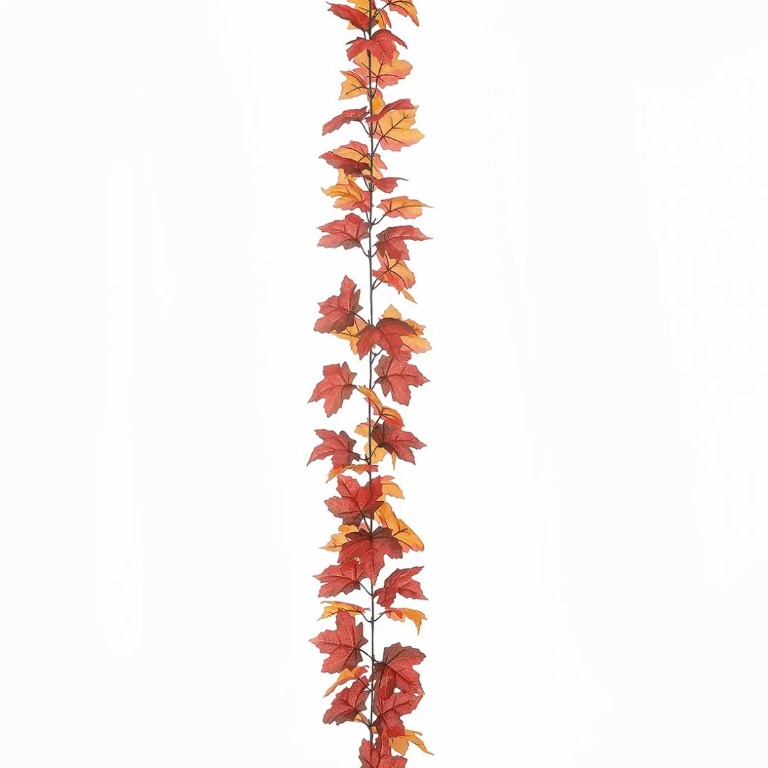 DecoWoerner Decoración De Otoño|Guirnaldas Y Vides>Guirnalda De Arce Artificial - Marrón 180 Cm