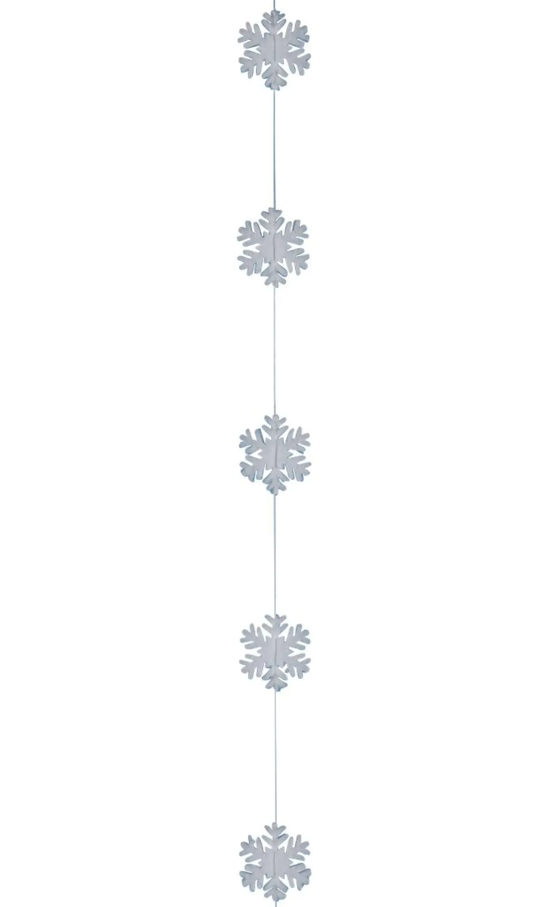 DecoWoerner Decoración De Invierno>Guirnalda De Copos De Nieve, Blanca, 180 Cm