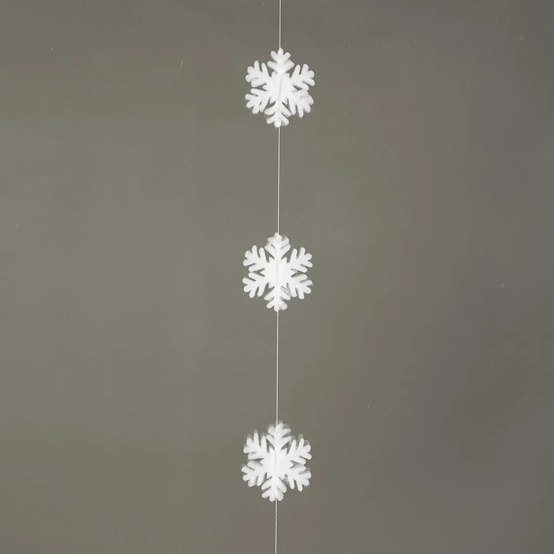 DecoWoerner Decoración De Invierno>Guirnalda De Copos De Nieve, Blanca, 180 Cm