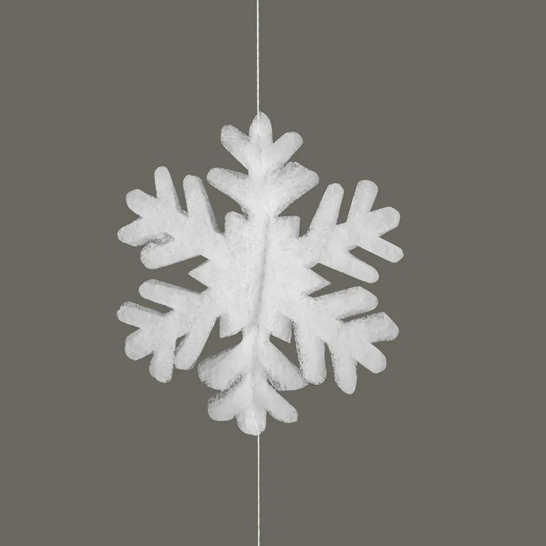 DecoWoerner Decoración De Invierno>Guirnalda De Copos De Nieve, Blanca, 180 Cm