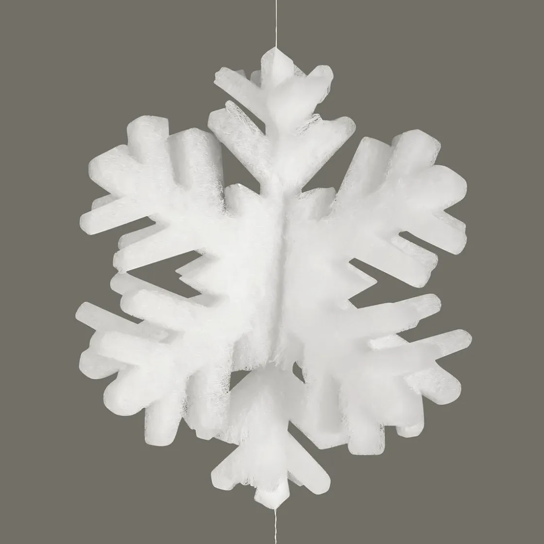 DecoWoerner Decoración De Invierno>Guirnalda De Copos De Nieve 3D Blanca, 180 Cm