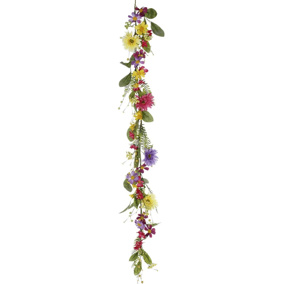 DecoWoerner Guirnaldas Y Vides>Guirnalda De Flores Artificiales De Campo Gerbera Vid Artificial 140 Cm
