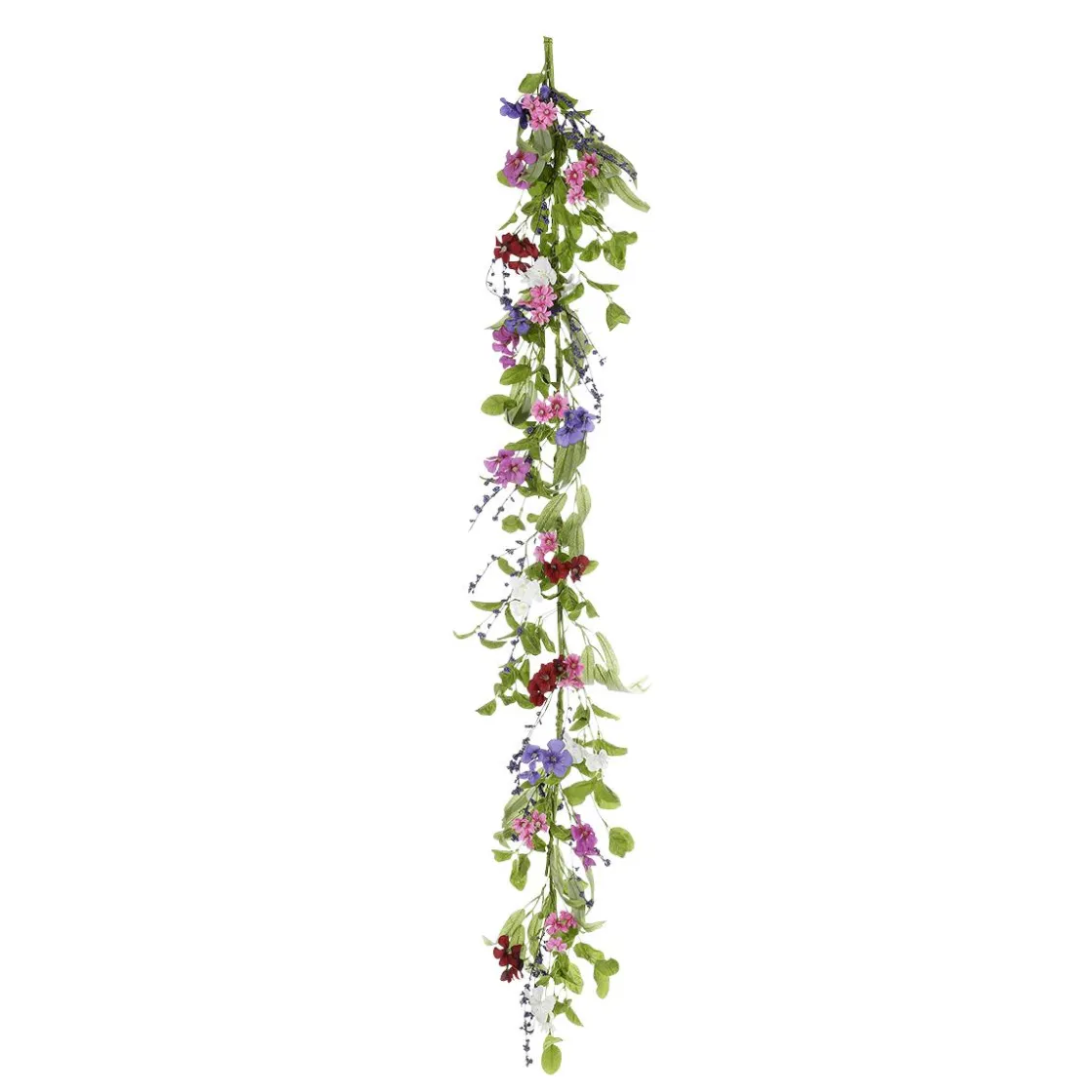 DecoWoerner Guirnaldas Y Vides>Guirnalda De Flores De Campo Artificiales Rosa Púrpura 158 Cm