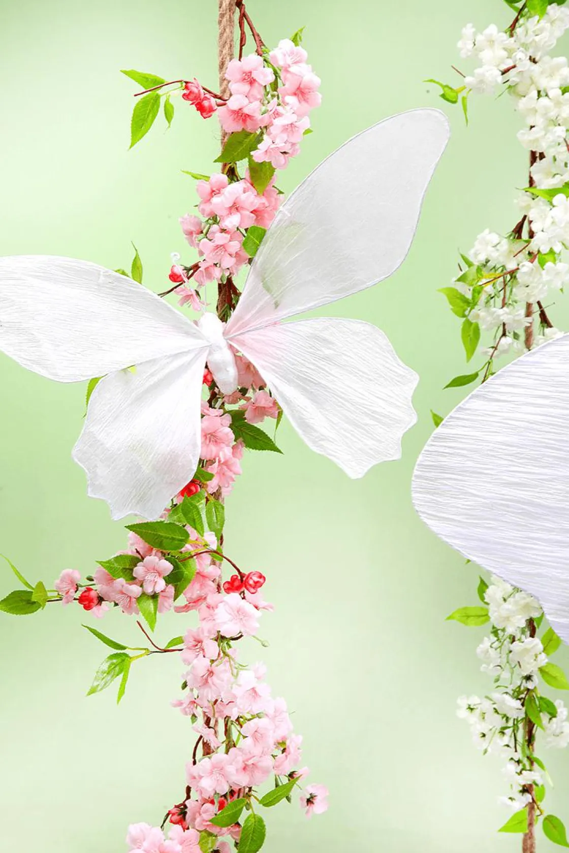 DecoWoerner Decoración De Primavera|Guirnaldas Y Vides>Guirnalda De Flores De Cerezo Artificial 110 Cm
