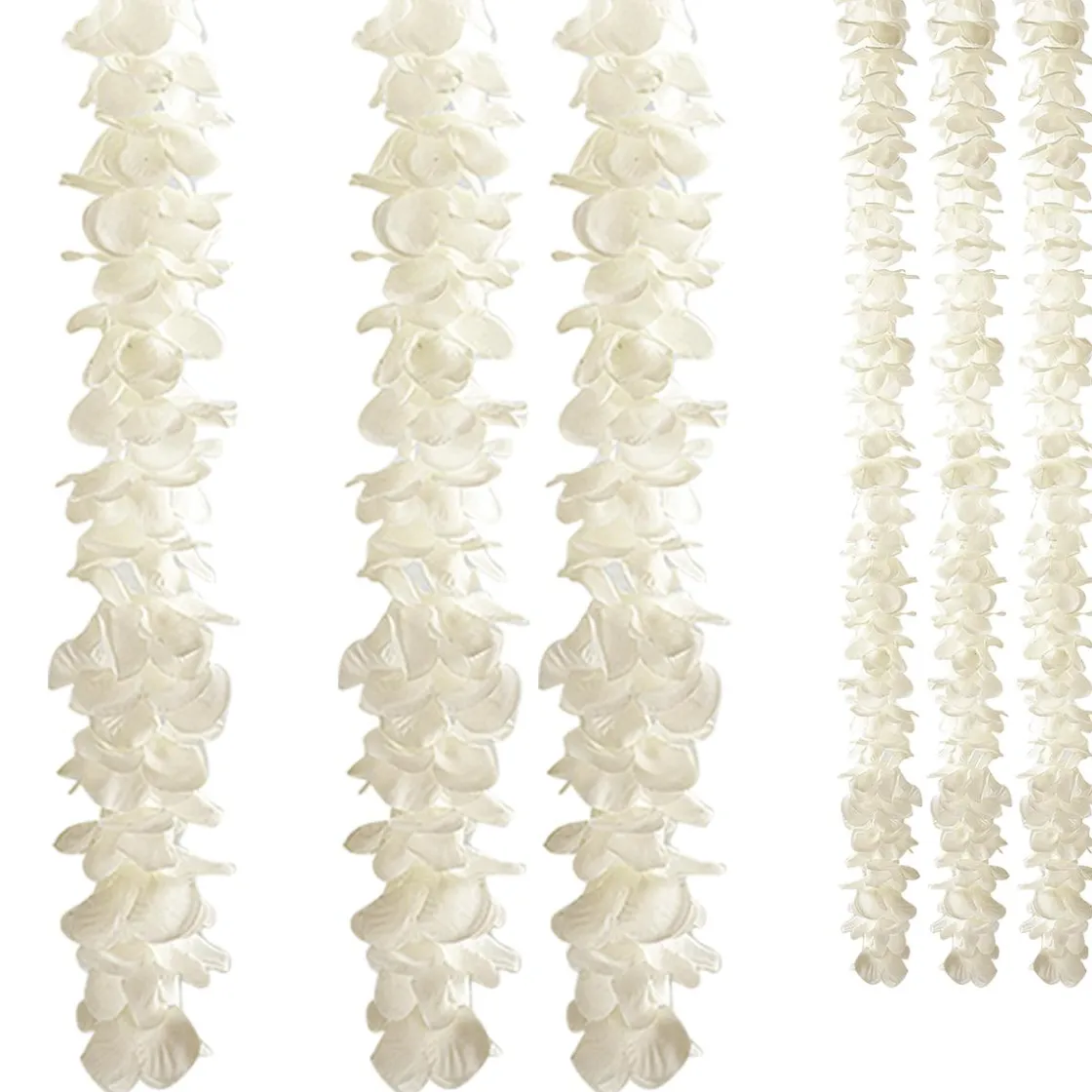DecoWoerner Guirnaldas Y Vides>Guirnaldas Decorativas Crema, Longitud 260 Cm, 3 Piezas