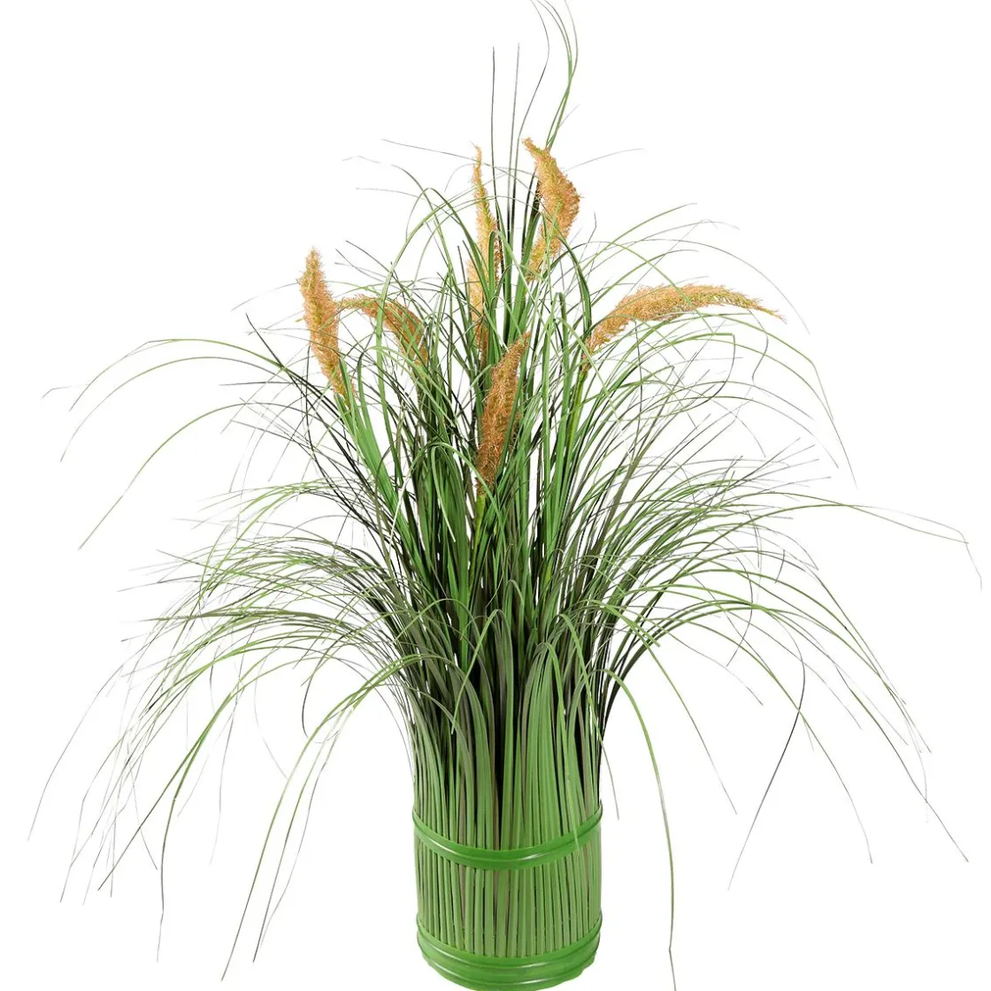 DecoWoerner Decoración De Primavera|Hierba Decorativa>Hierba Decorativa Con Flores De Junco, 50 Cm
