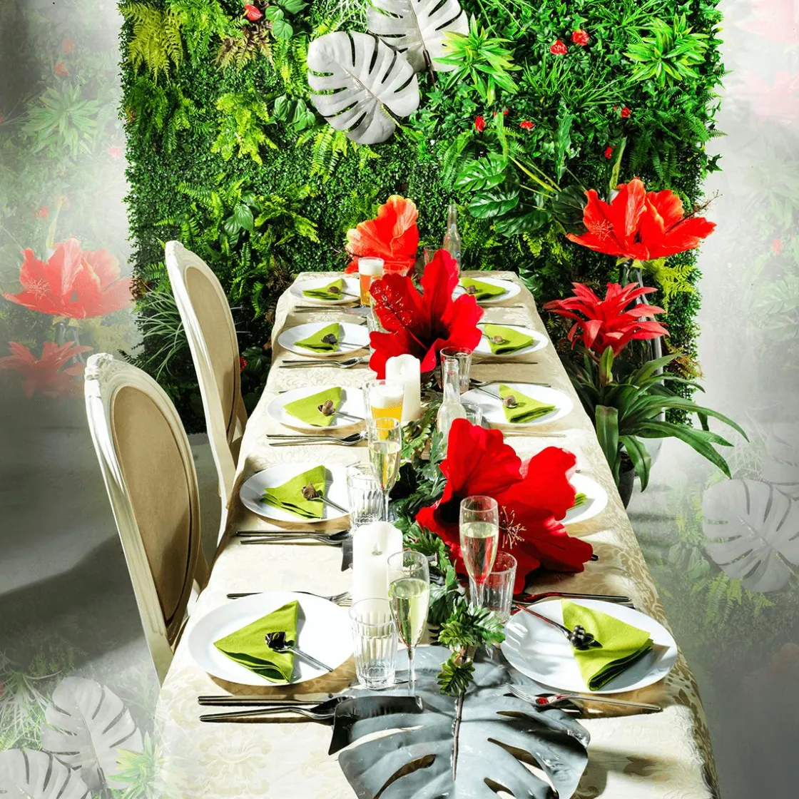 DecoWoerner Decoración De Otoño>Hoja De Monstera Artificial 90 Cm