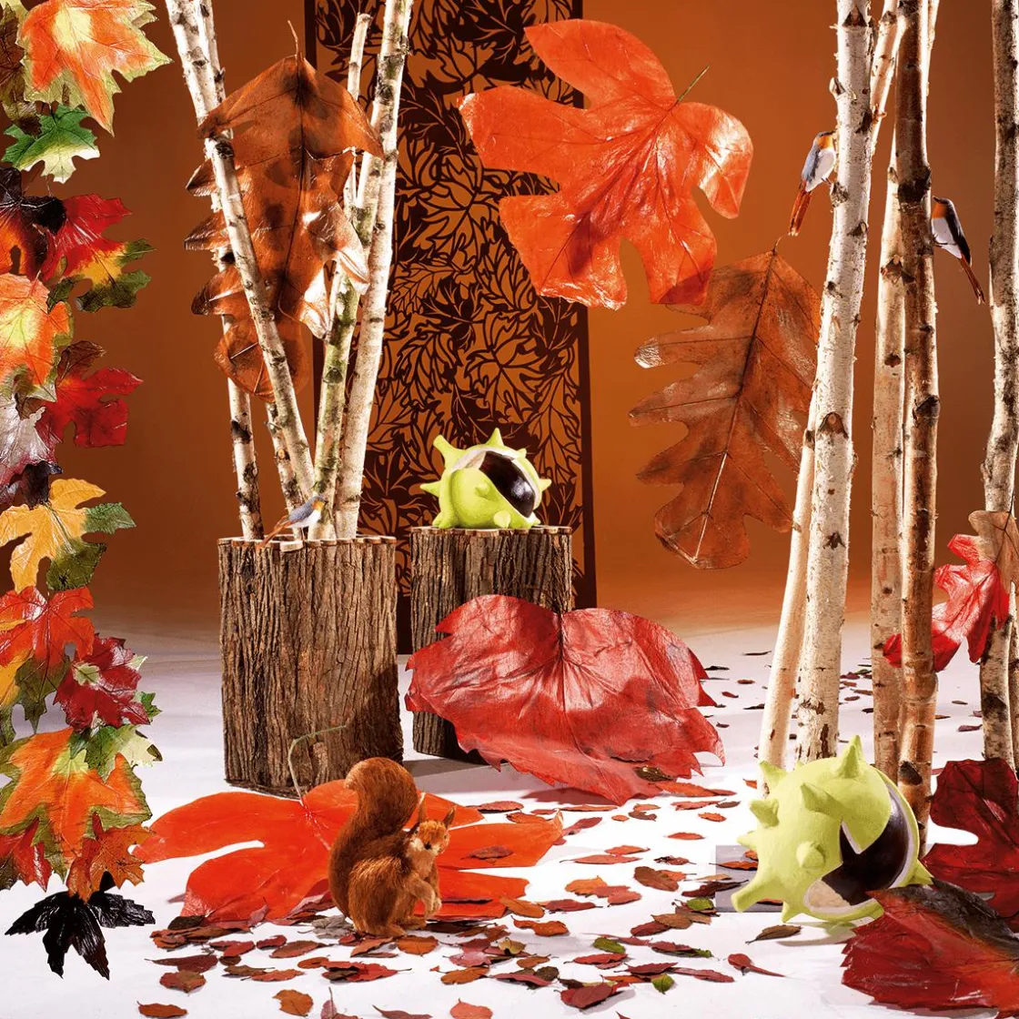 DecoWoerner Decoración De Otoño|Hojas>Hojas De Otoño Decorativas 80 Cm, 3 Pz.