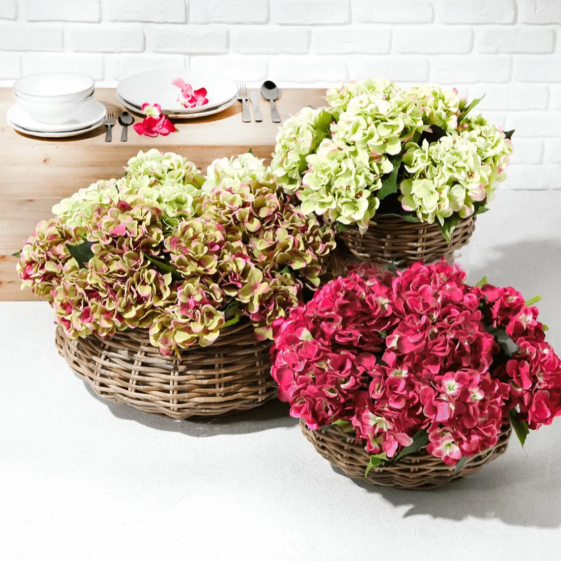 DecoWoerner Decoración De Primavera|Flores Artificiales>Hortensia Artificial , 52 Cm