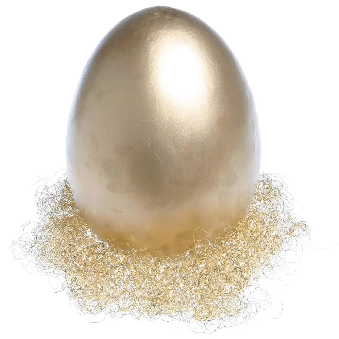 DecoWoerner Decoración De Pascua>Huevo De Pascua Decorativo Metalizado En Dorado, 18 Cm