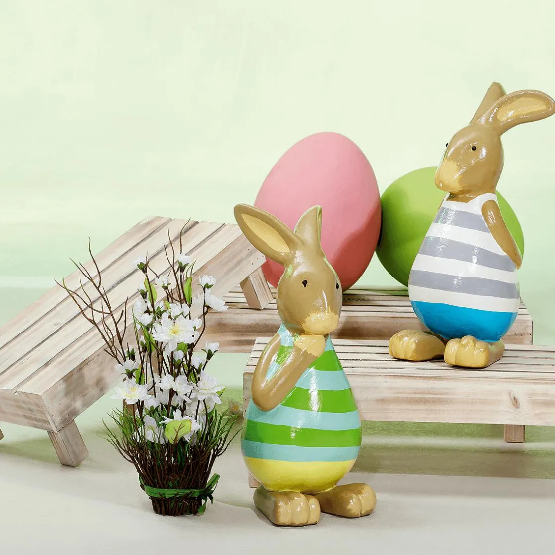 DecoWoerner Decoración De Pascua>Huevo De Pascua Gigante Decorativo, Color Claro, 30 Cm