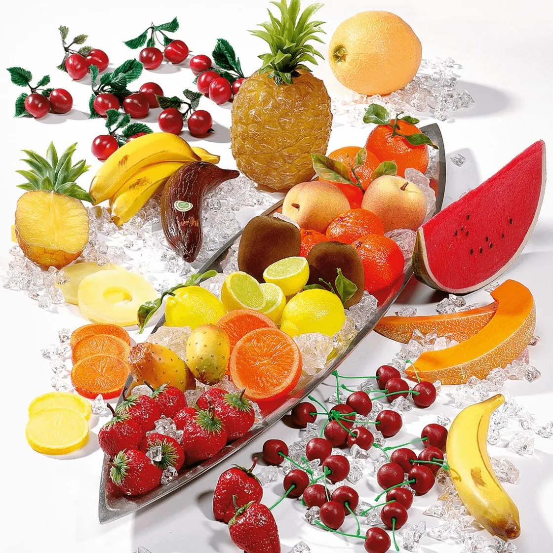 DecoWoerner Frutas>Imitación De Chumberas, 3 Piezas