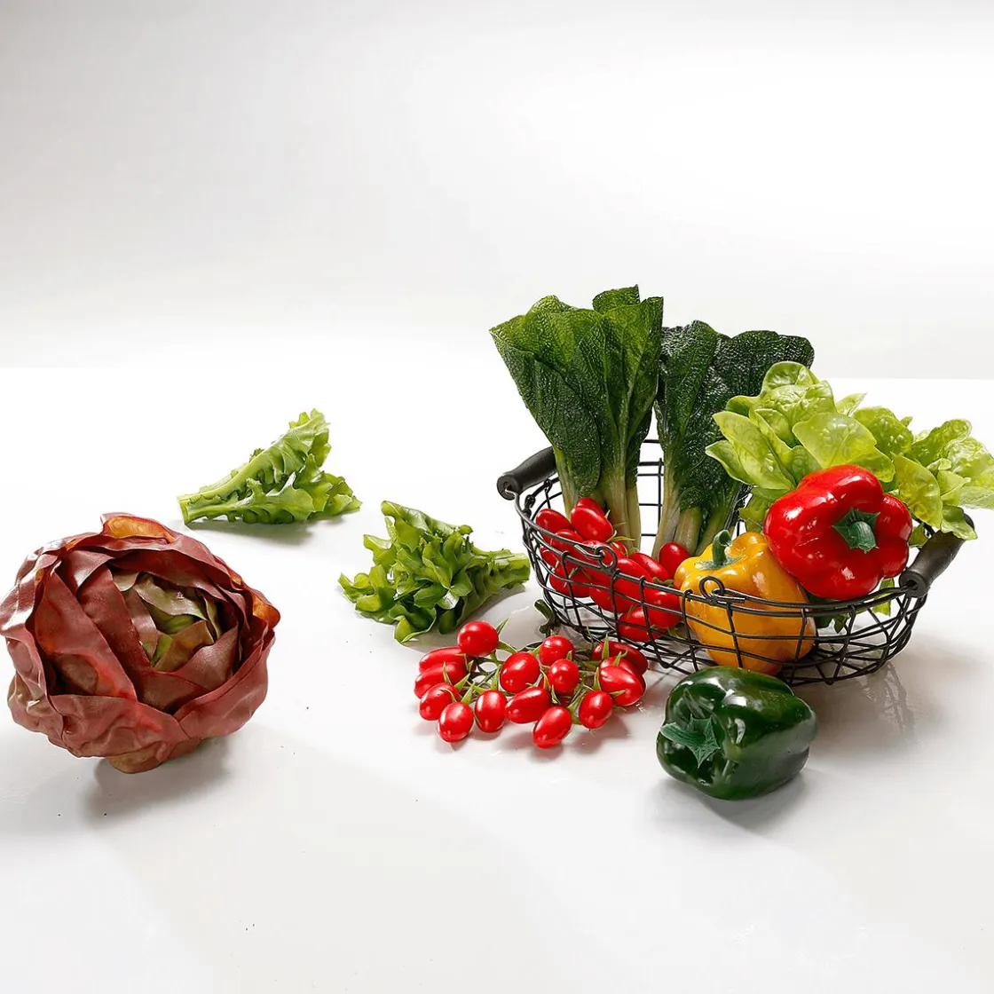 DecoWoerner Verduras Y Hierbas>Imitación De Ensalada De Rúgula, Ø 16 Cm, 2 Piezas