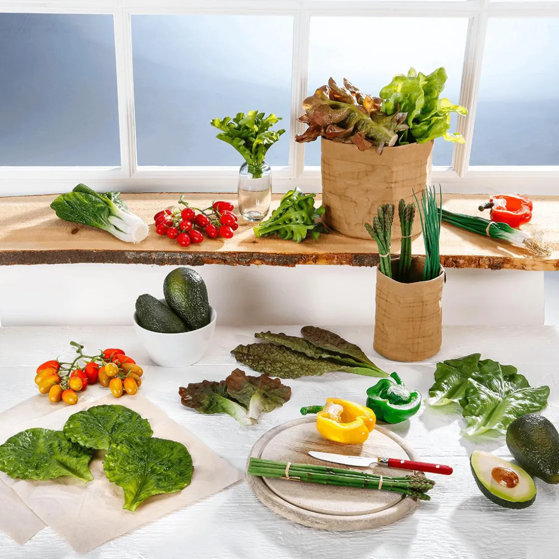 DecoWoerner Verduras Y Hierbas>Imitación De Hojas De Espinaca , 6 Piezas