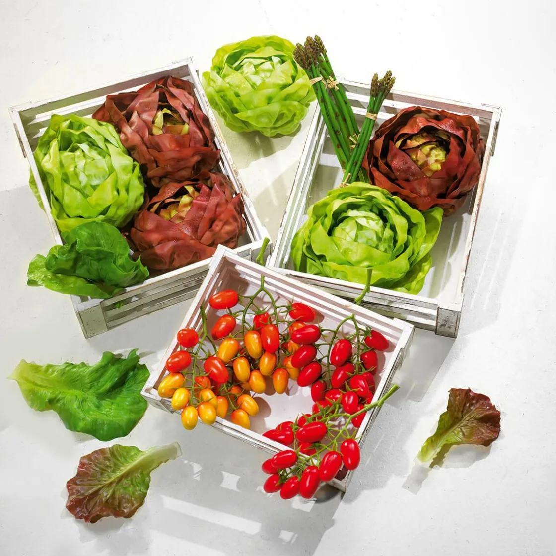 DecoWoerner Verduras Y Hierbas>Imitación De Hojas De Lechuga , 5 Piezas