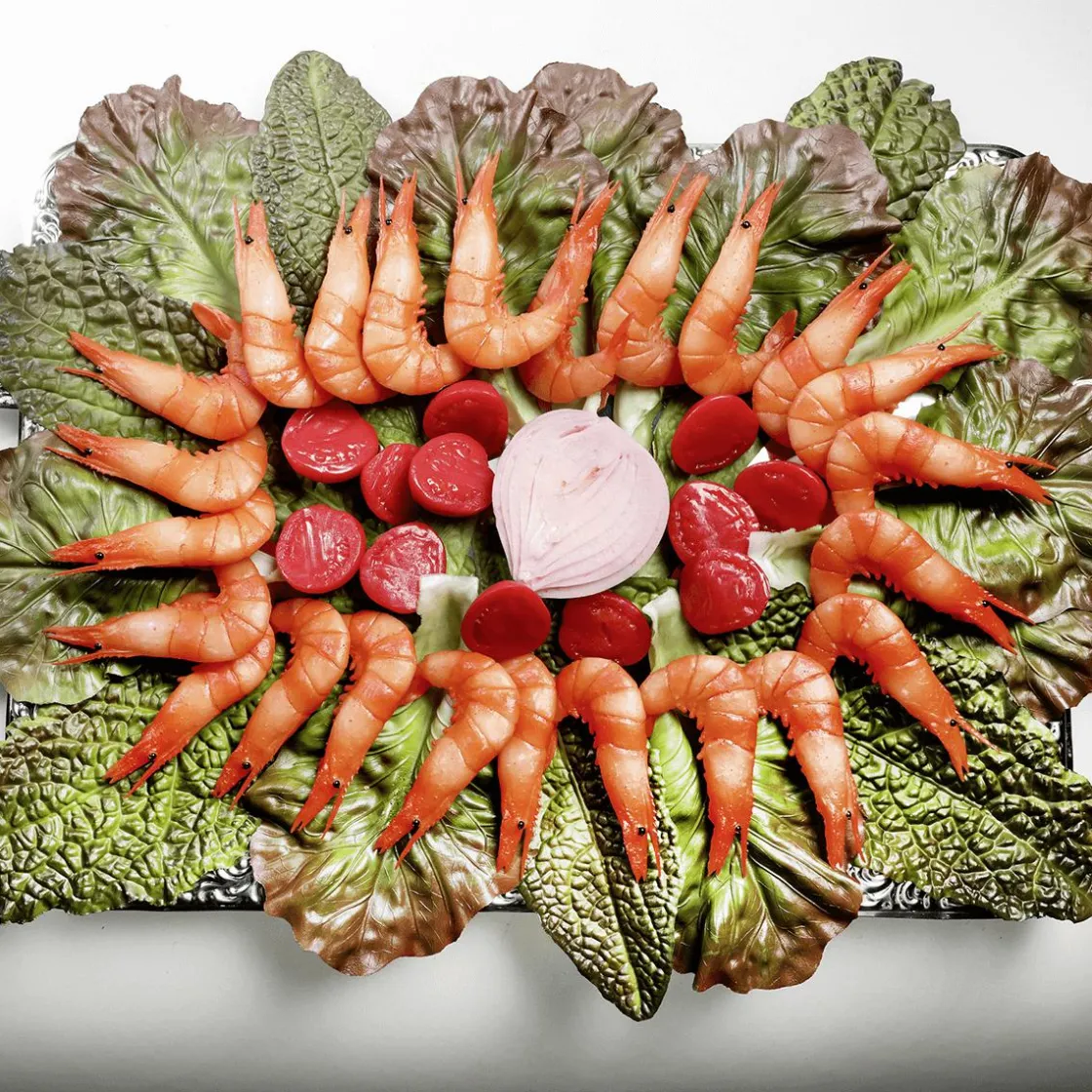 DecoWoerner Verduras Y Hierbas>Imitación De Hojas De Lechuga Romana - Rojo, 6 Piezas