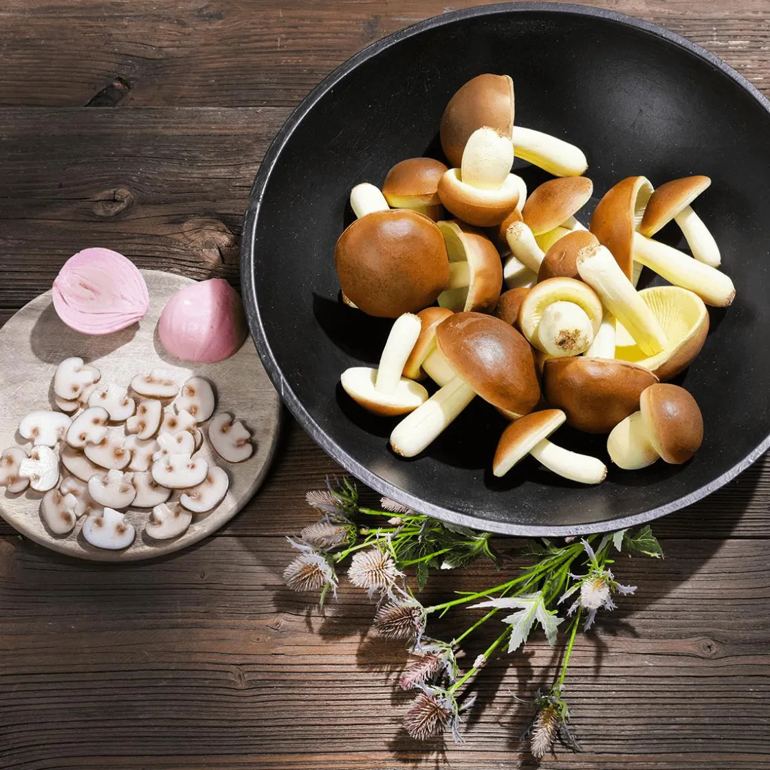 DecoWoerner Verduras Y Hierbas>Imitación De Rebanadas De Setas, 12 Piezas