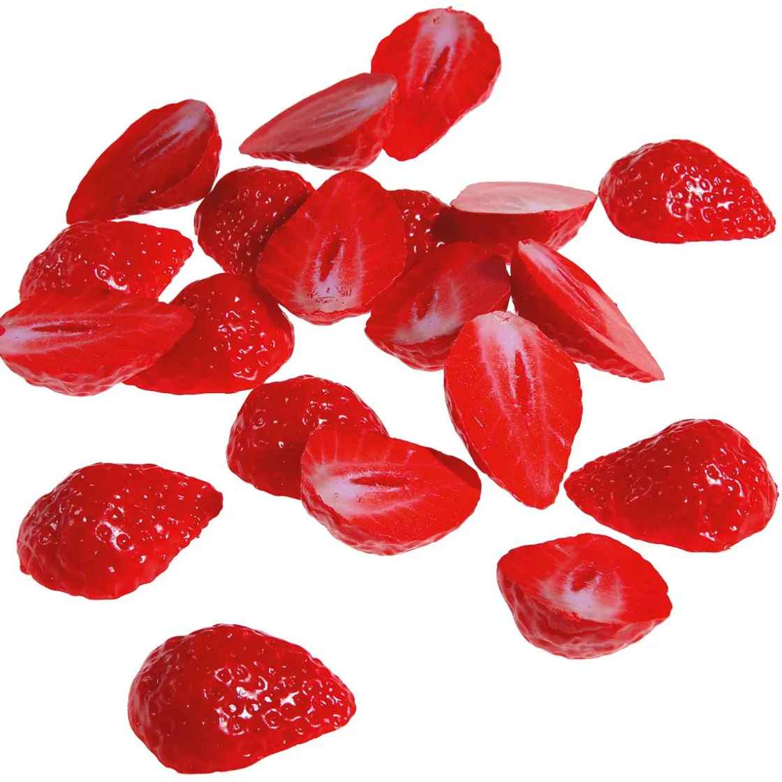 DecoWoerner Frutas>Imitación De Rodaja De Fresa, 20 Piezas