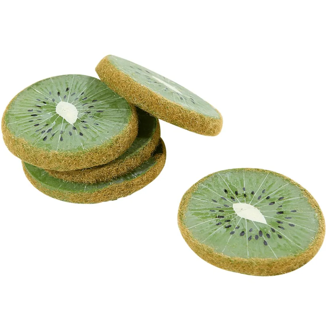 DecoWoerner Frutas>Imitación De Rodajas De Kiwi, 5 Piezas