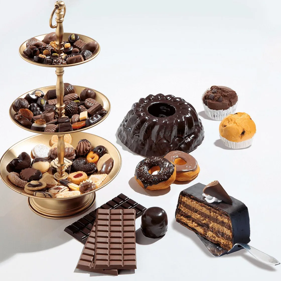 DecoWoerner Chocolate Y Helados>Imitación De Tableta De Chocolate Con Leche, 2 Piezas