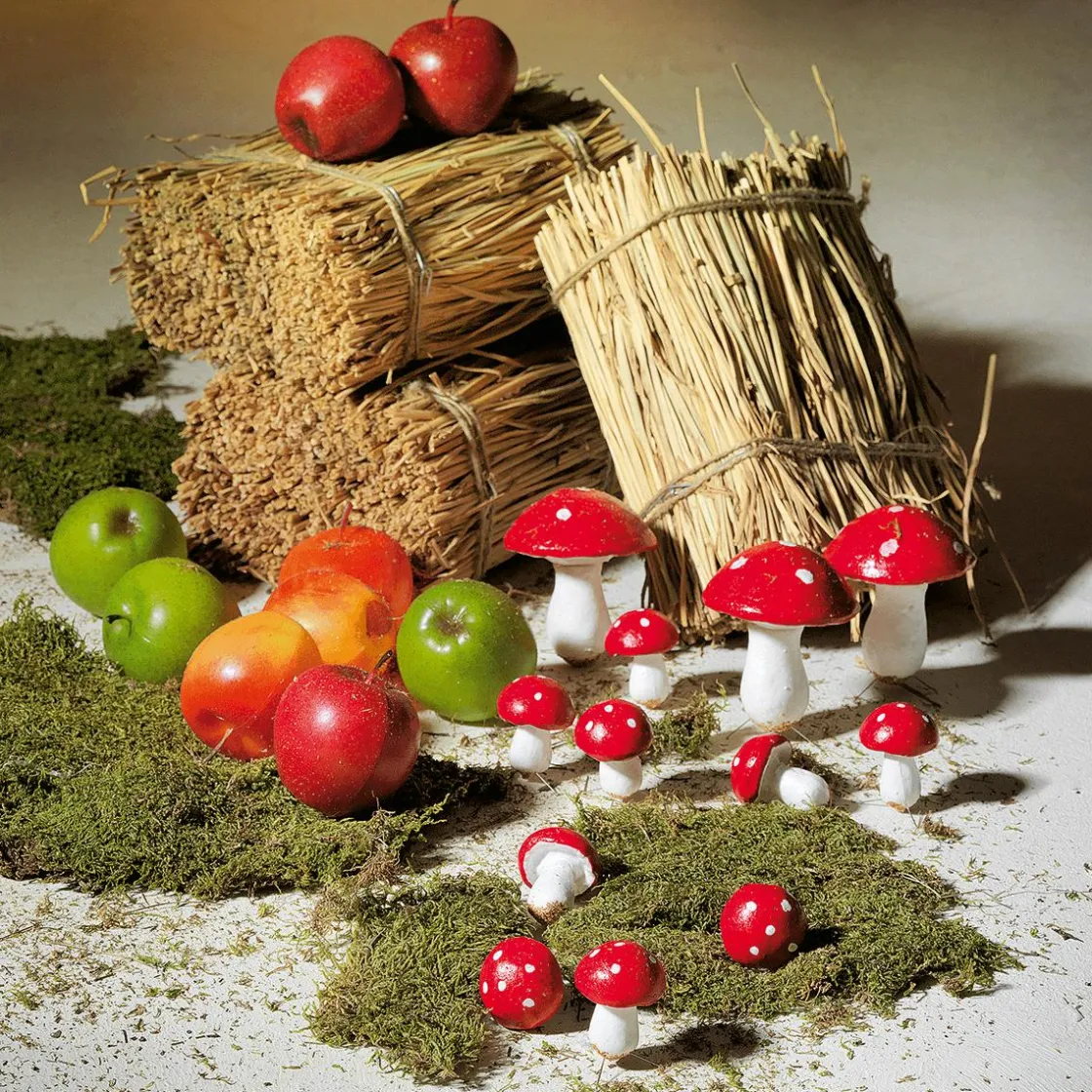 DecoWoerner Decoración De Otoño|Frutas>Imitaciones De Manzanas, 9 Piezas
