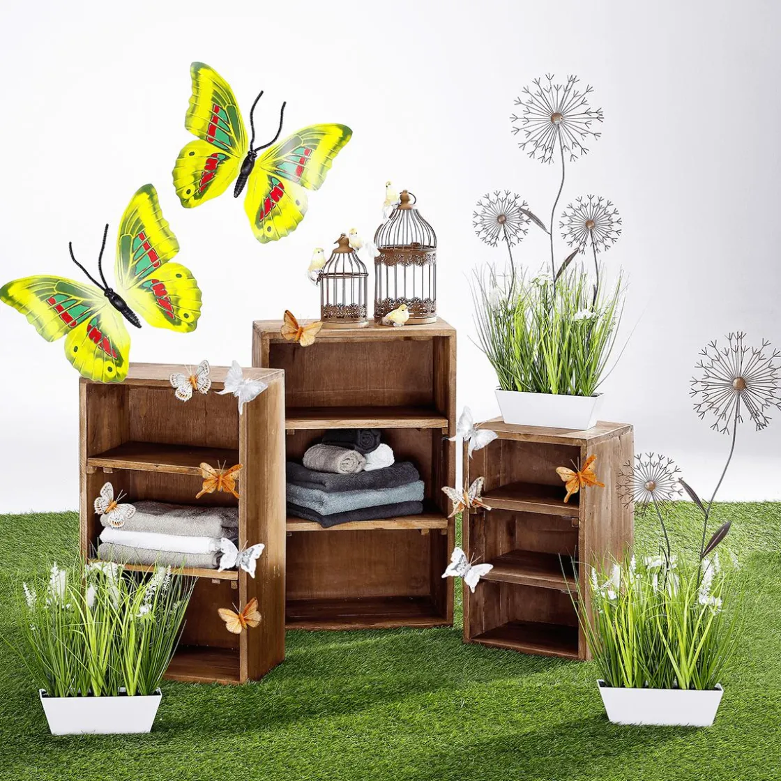 DecoWoerner Decoración De Primavera>Jaulas Decorativas Para Pájaros De Aspecto Oxidado 11 X 24 Cm Y 14,50 X 35 Cm