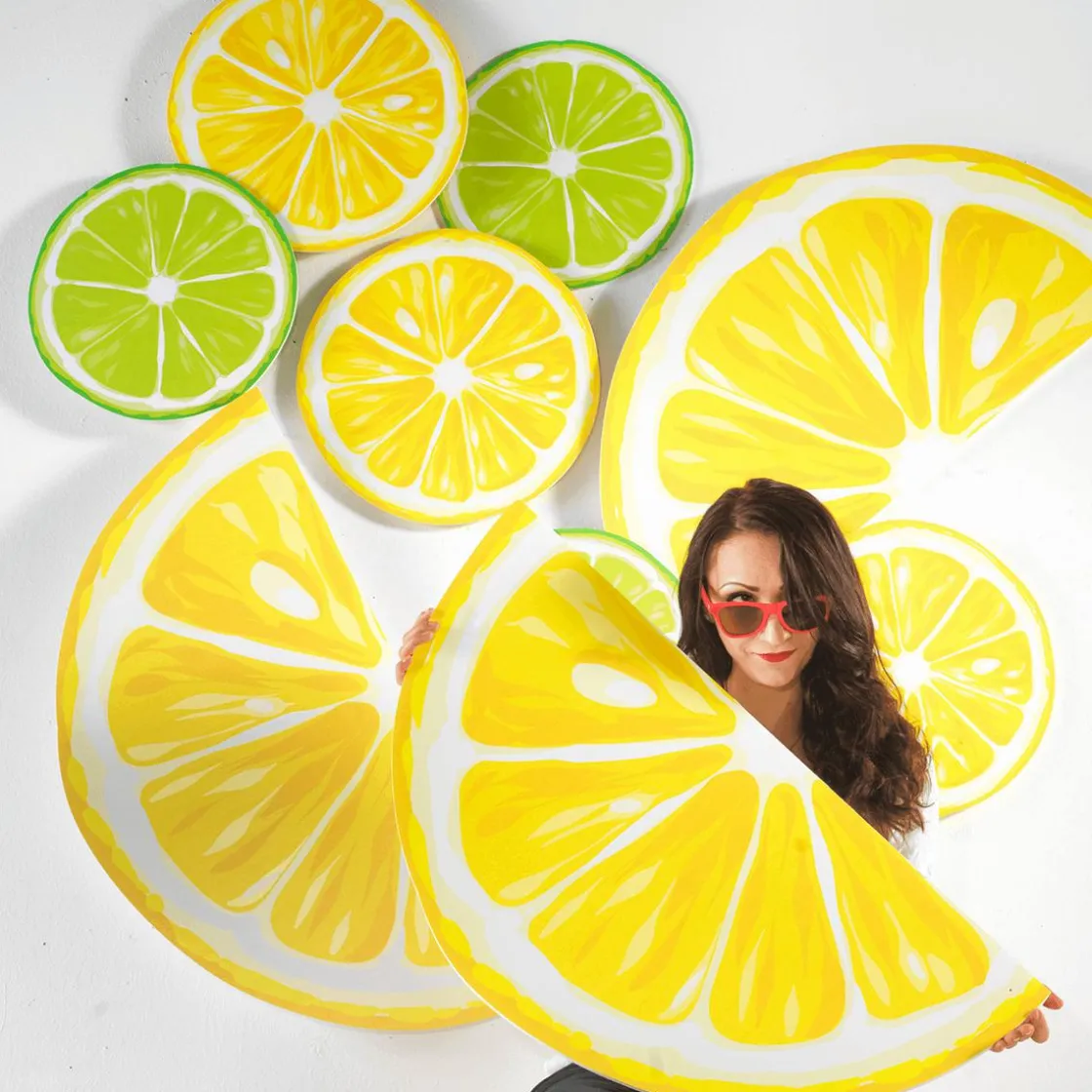 DecoWoerner Decoración De Verano>Juego De Exhibición Limette & Zitrone 35/40 Cm