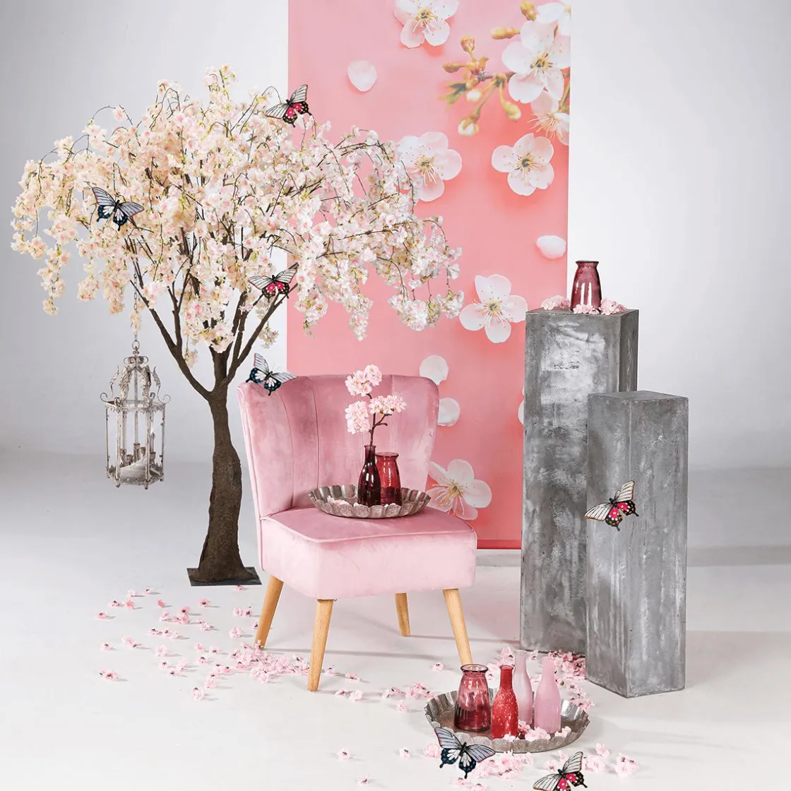 DecoWoerner Decoración De Verano|Macetas Y Artículos De Decoración>Juego De Jarrones De Vidrio De 18 Cm De Alto, 4 Piezas,
