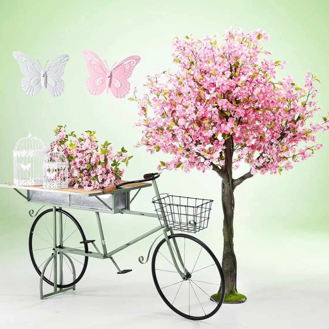 DecoWoerner Decoración De Primavera>Juego De Jaulas Decorativas Para Pájaros 2 Unidades 48x26x23 Cm / 41x21x18 Cm
