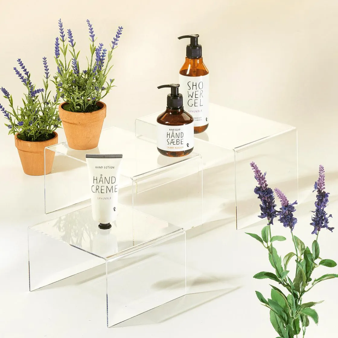 DecoWoerner Decoración De Primavera|Plantas De Interior>Lavanda Decorativa Con Maceta, 23 Cm