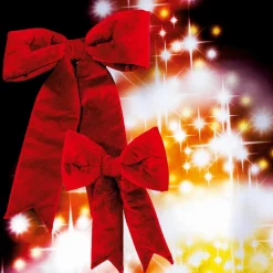 DecoWoerner Decoración Navideña Xxl>Lazo De Navidad De Terciopelo Longitud 40 Cm