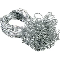 DecoWoerner Lazos De Regalo>Lazo Decorativo Plateado Longitud 25 Cm, 100 Piezas