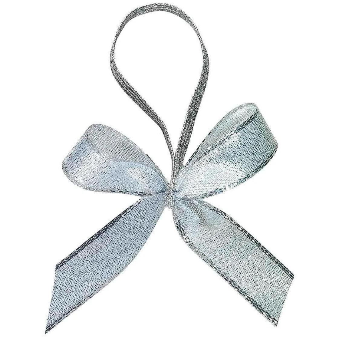 DecoWoerner Lazos De Regalo>Lazos Decorativos Plateado 20 Cm, 100 Piezas