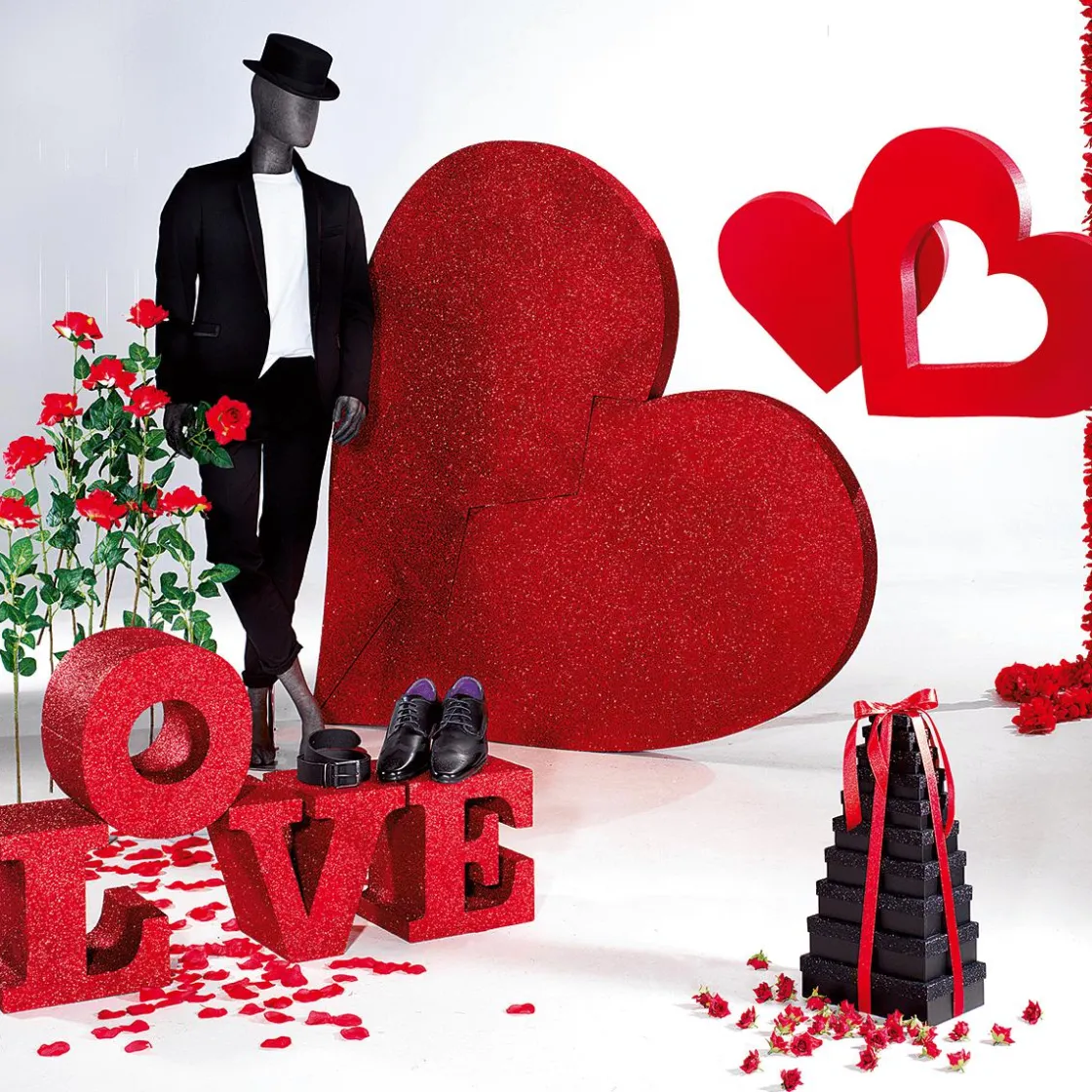 DecoWoerner Decoración Temática>Letras Decorativa LOVE, Rojas