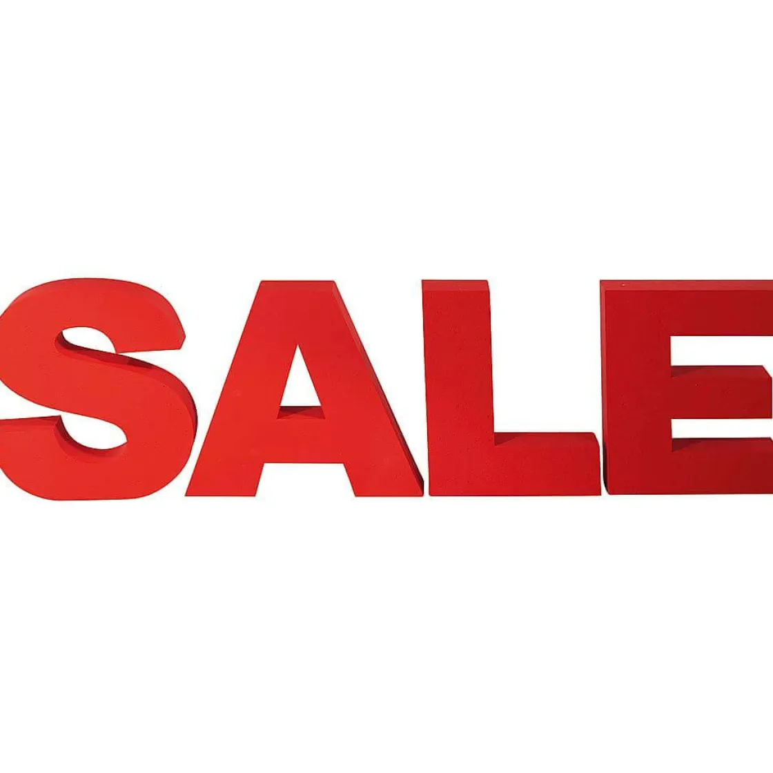 DecoWoerner Material De Rebajas>Letras "SALE" (Venta) 3D De Espuma De Poliestireno, Altura 40 Cm