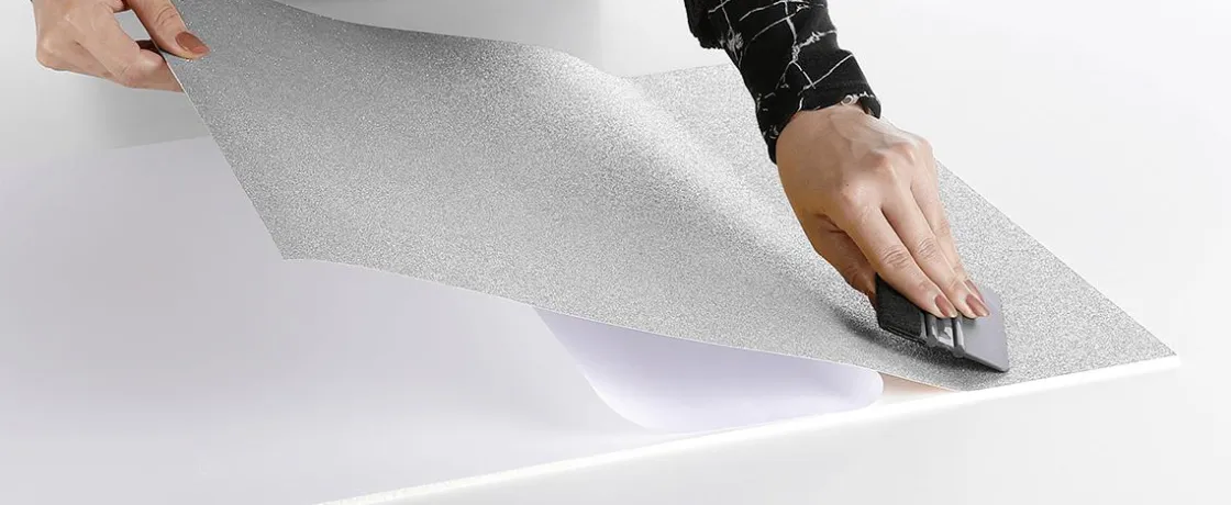 DecoWoerner Láminas Y Películas Decorativas>Lámina Adhesiva De Purpurina Plateada 50 Cm X 5 M Rollo