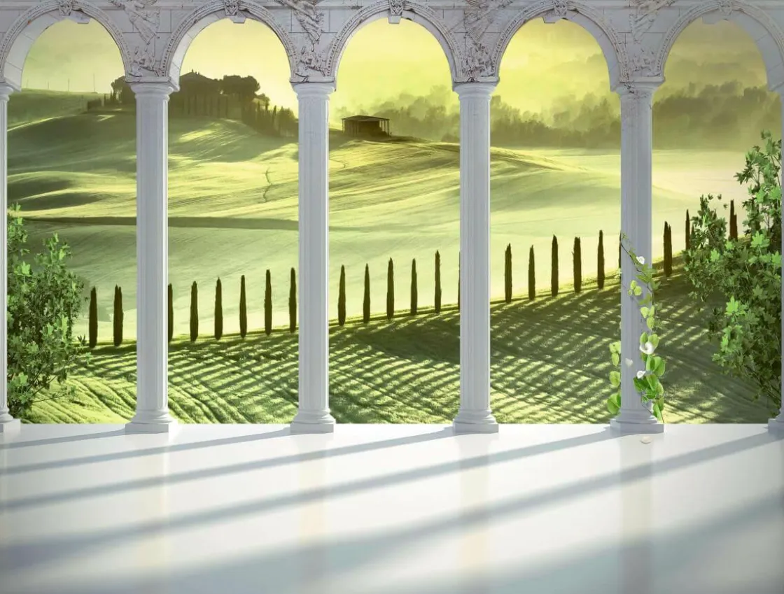 DecoWoerner Pancartas Temáticas|Pancartas De Verano>Lona XXL "Paisaje De La Toscana" De Lona De Camión Ignífuga 250 X 330 Cm