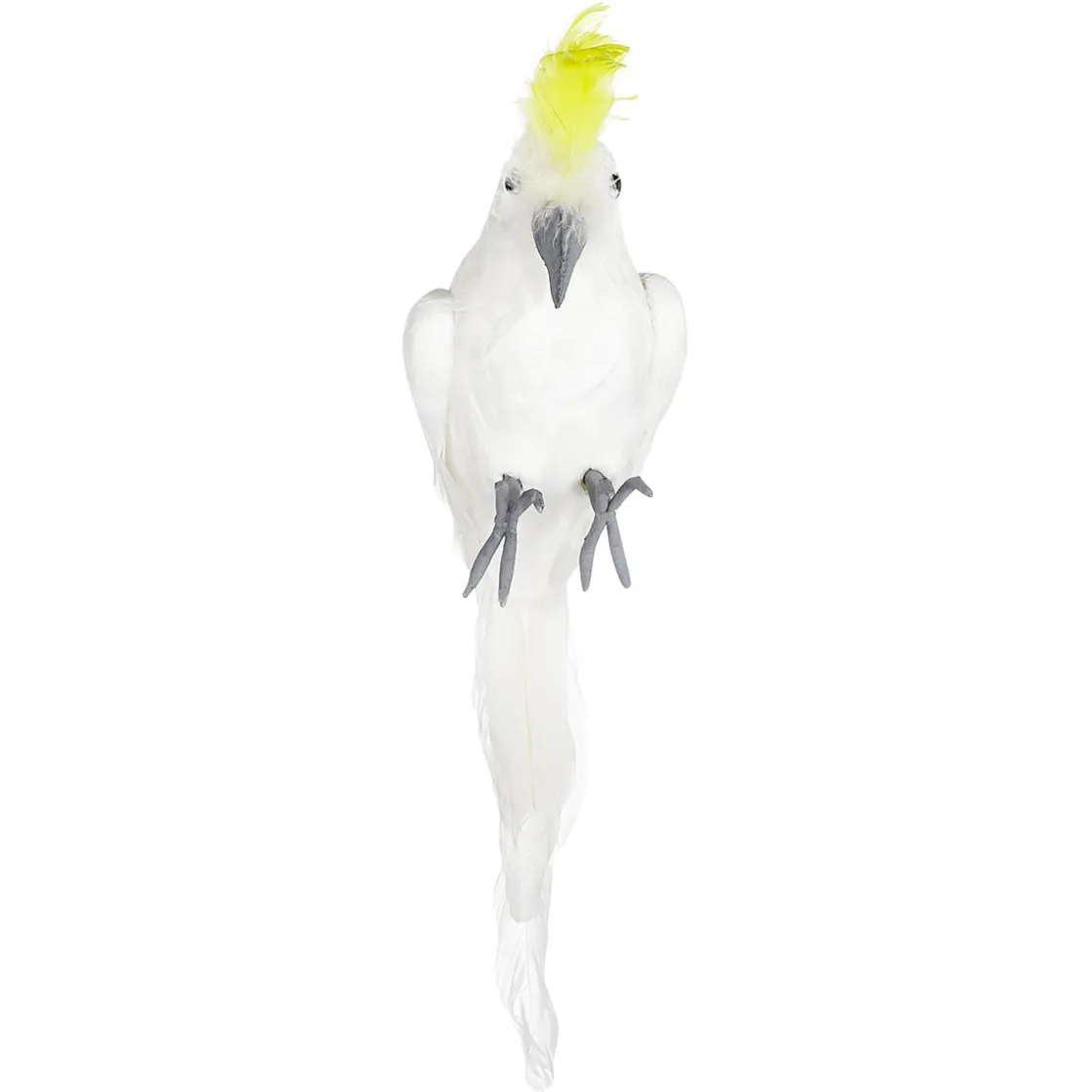 DecoWoerner Decoración De Animales|Decoración De Verano>Loro Deco Cacatúa Crestada Amarilla 11 X 45 Cm