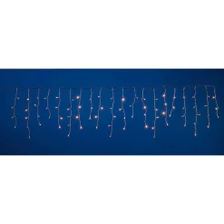 DecoWoerner Luces De Navidad>Luz Icicle Light LED 24 V Para Exteriores, 76 LED, 370 X 50 Cm