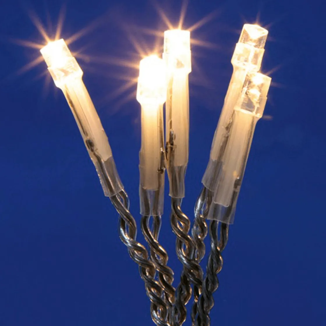 DecoWoerner Luces De Navidad>Luz Icicle Light LED 24 V Para Exteriores, 76 LED, 370 X 50 Cm